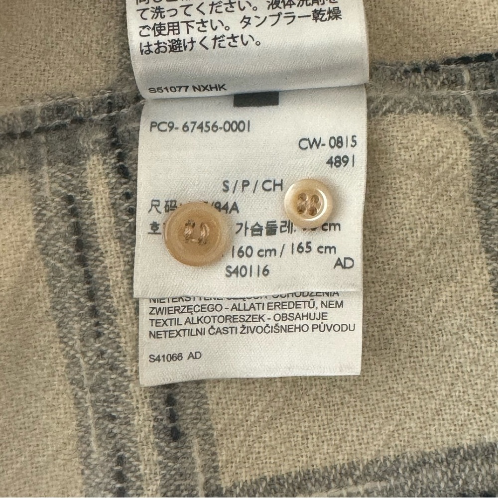 Rare LEVI'S Vintage Clothing Longhorn Shirt 100% Wool Made In Italy Plaid Small - Picture 13 of 16